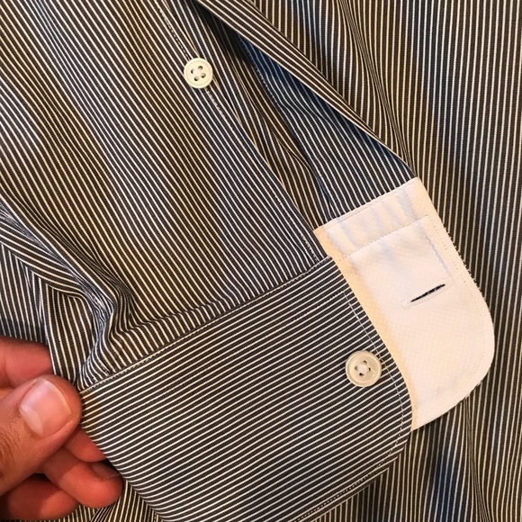 Zegna Men’s Pinstripe Dress Shirt - Picture 3 of 6